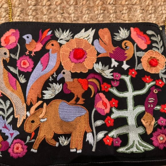 Lizzie Fortunato Hand embroidered Otami embroidered clutch - Picture 2 of 5